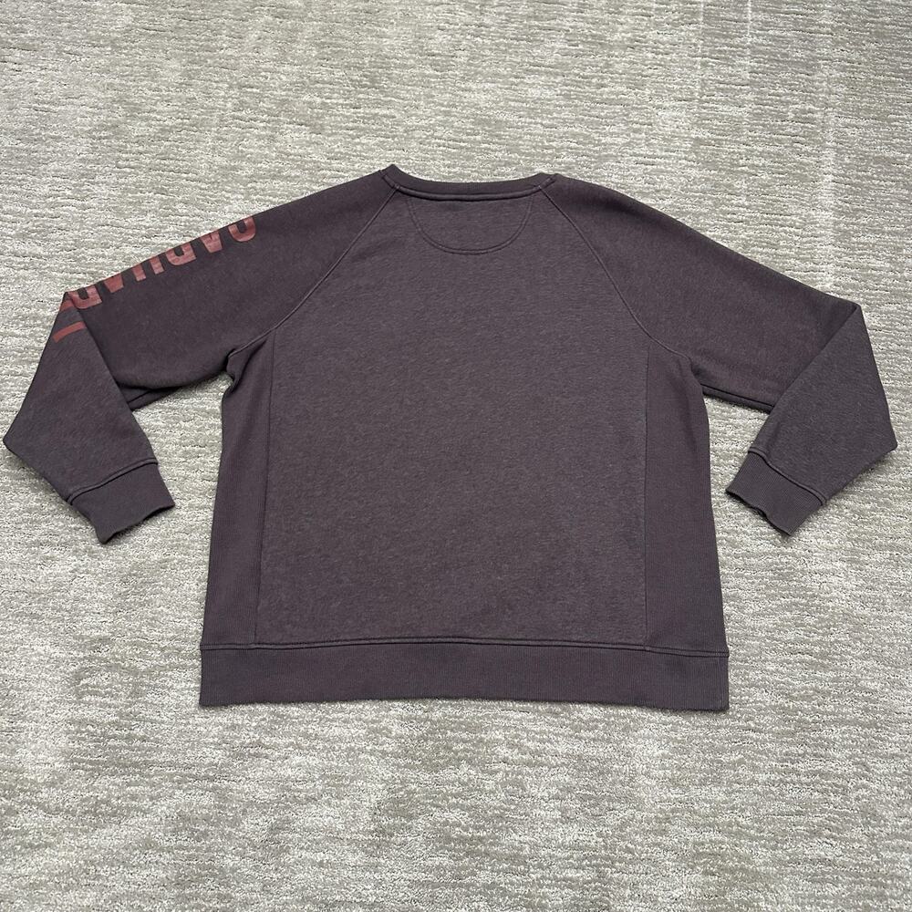 Carhartt Sweatshirt Womens 2XL Purple Crewneck Sleeve Graphic Fleece Pullover - Picture 6 of 12